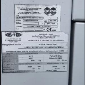  Unité Réfrigeration Profroid Gc6/cb2shv6461ze/c7a - matériels machines unité de réfrigération - profroid--fabricant- profroid industries--type - gc6/cb2shv6461ze/c7ah6md4--numéro de série - 139699/130/40214--date de fabrication - 12/01/2011--fluide - r507--groupe de fluide desp - 2--pression maximale admissible (ps) - 17 b / 28 b--tem