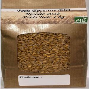 Petit Épeautre Bio - céréales producteur de petit épeautre en agriculture biologique dans le sud-est de la france,  je le propose en sachet de 500g,  1kg et 2, 5 kg pret à manger.--expédition dans toute la france.--certifié ab