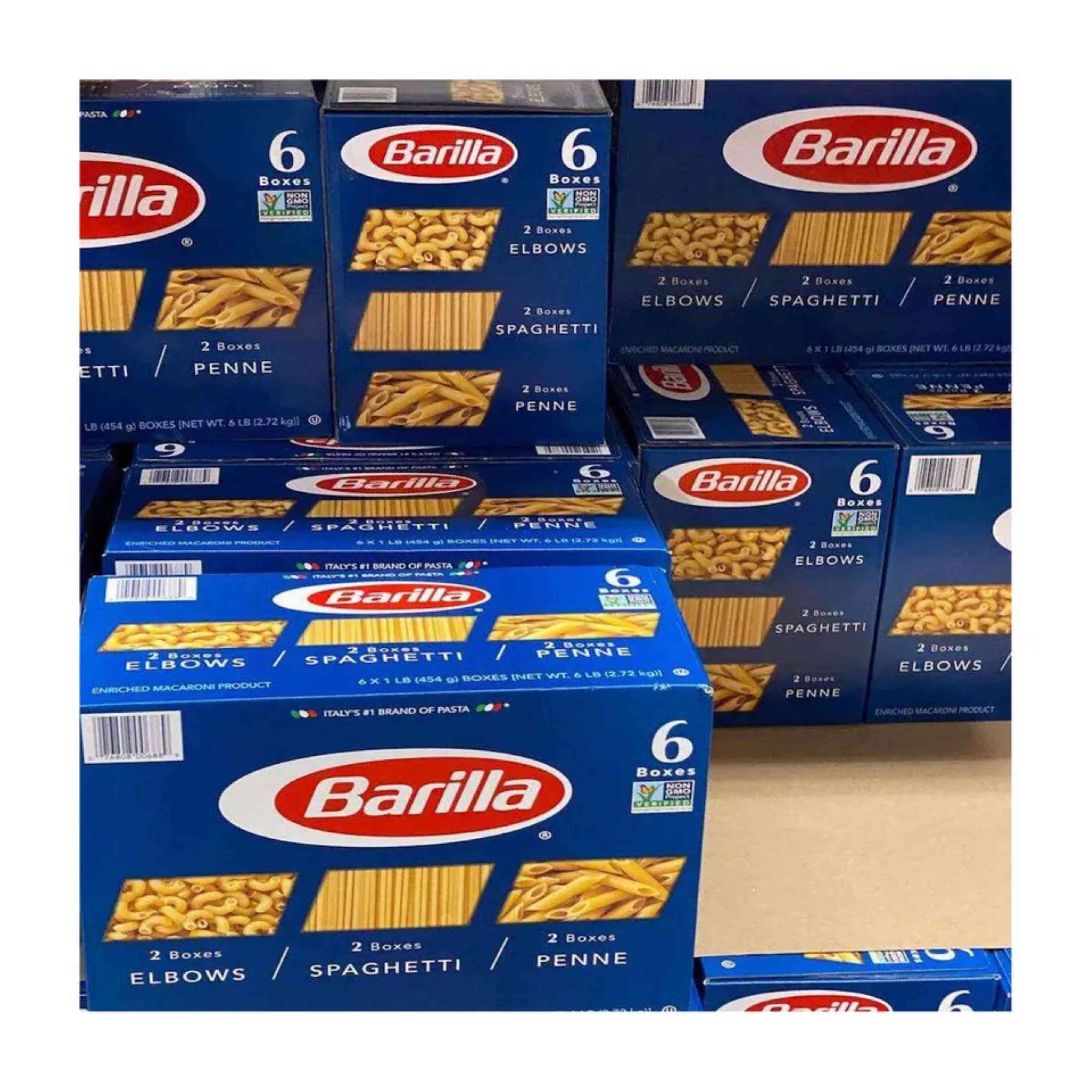  Spaghetti Pâtes Macaroni/barilla En Gros - féculents spaghetti / pâtes / macaroni/barilla en gros----nous chargeons normalement spaghetti dans des packs grand public comme ci-dessous ;----5 kg x 2 paquets dans une boîte en carton (= 10 kg),  pâtes net 27 mt. cela signifie 2 700 boîtes en carton dans un 20 fcl,  soit 5 400 paquets