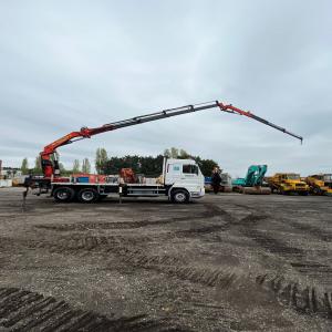  Scania 143h Grue Palfinger Pk 35000 23 Metres - transport transit logistique  disponible a la vente type camion grue marque scani mod&egrave;le 143 h v8 500 ann&eacute;e 1999 kilom&eacute;trage 900000 essieux 6x2 boite m&eacute;canique grue 35 tonnes metres grue palfinger pk 35000 avec jib porter maximum 23 metres t&eacute;l&eacute;commande 