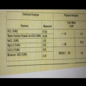  Potassium Chloride Mop - chimie additif engrais nous sommes a la recherche de fournisseur de potassium de chloride ( technical grade) muriate potash mop pour utilisation industrielle seulement quantit&eacute; 600 mt par mois pour un contrat annuel paiement en lettre de credit lc 