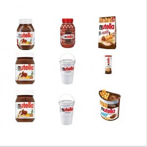  Nutella - produits sucrés  nous sommes une entreprise de commerce international en connexion avec l usine de nutella en allemagne voici les qt&eacute; diponibles avec les prix ferrero nutella chocolate 350 gr 1.3 euro 15 jars per cnt / 99 cnt per pallet ferrero nutella chocolate 400 gr 1.5 euro 15 jars per cnt 