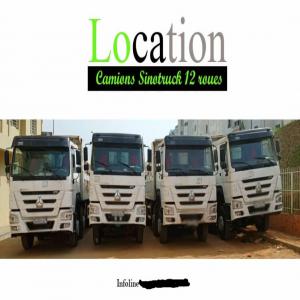  Location Camions Sinotruck 12 Roues - transport transit logistique location camions sinotruck 12 roues--190.000frs par jour--nous sommes en cote d'ivoire abidjan --contacter nous