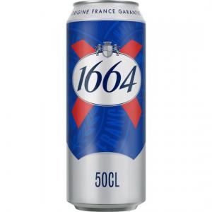  1664 Canette 50cl - boisson alcoolisée 1664 50cl 22ht exw paris----1664 blonde est une bière moelleuse et complexe,  avec une fine amertume et des notes florales.  --la 1664 blonde est idéale pour accompagner vos moments conviviaux,  en famille ou entre amis.----