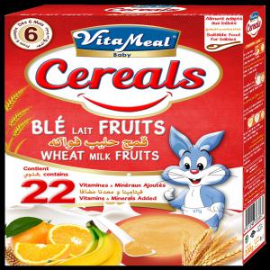  Céréale Infantile Blé Lait Fruits 200g - céréales vitameal baby céréales est une des seules préparations lactées à apporter de vraies réponses nutritionnelles à votre bébé grâce à ses 22 vitamines & minéraux ajoutés,  avec un assortiment sans gluten.--un savour