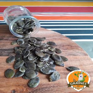  Vente De Graines De Courges - fruits secs et graines grillées nous vendons des graines de courges issues de notre production située dans le ternois,  pas de calais. nous sommes l'un des seuls producteurs de graines de courges dans le nord de la france et nos graines sont de grande qualité. ces graines de courges ont la particularité de ne p