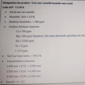  Sel Industriel - chimie additif engrais bonjour---je cherche un fournisseur de sel industriel son iode et teneur en fer <5ppm. j'ai besoin de 14300 tonnes de sel par an . son 5 commande de 3000 tonnes .--merci de me contacter 
