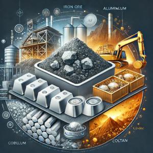  Iron Ore, Aluminium, Cobalt, Coltan, Copper - metals unlock the potential of your industrial and manufacturing processes with our premium quality minerals. ----we offer a diverse range of minerals sourced from the finest regions,  ensuring top-tier quality and reliability for your business needs.----quantity- based on buyer’s specification----price- co