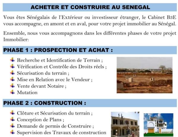  Acheter Et Construire Au Senegal - autres vous s&eacute;n&eacute;galais de la diaspora ou investisseur &eacute;tranger,  le cabinet b3e vous accompagne,  en amont et en aval pour la r&eacute;alisation de votre projet immobilier au s&eacute;n&eacute;gal. --ensemble,  nous vous accompagnons dans les diff&eacute;rentes phases de votre projet immo