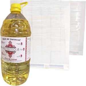  Huile De Tournesol(effo) - huiles huile de tournesol,  pour la friture,  riche en acide oléique avec antioxydants en bouteilles pet 5 litres,  bag in box (10 et 15 l) et en bidon de 20 l,  tm authentiqua--camion 33 palettes ---- huile de cuisson professionnelle riche en acide oléique avec--antioxydants pour une friture eff