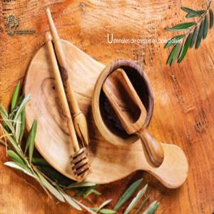  Ustensiles De Cuisine En Bois D'olivier - bois charbon fibre  ustensiles de cuisine d'artisanat fabriqu&eacute;s &agrave; partir du bois d'olivier naturel et &eacute;cologique connu pour sa solidit&eacute; et sa durabilit&eacute; elles apportent une touche naturelle et authentique &agrave; votre cuisine. chaque pi&egrave;ce est unique &agrave; sa fa&cced