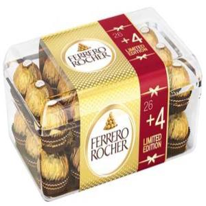  Ferrero Rocher,linlt, Rafaelo Chocolat - produits sucrés bonjour nous distribuons différents chocolat comme ferrero,  linlt,  rafaelo et beaucoup d'autres marques,  le ferrero rocher en boite de 30 pièces au prix de 5.85€ la boîte de 26+4 édition limitée,  le prix n'inclut pas la livraison selon votre choix de destination. no
