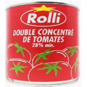  Double Concentrée De Tomate Rolli - conserve semi conserve nous proposons l'ensemble de la gamme rolli made in france -  880 g (4/4)- 440 g (1/2)- 140 g x 2 (1/6 x 2)- 70 g x 3 (1/12 x 3)- tube de 150 g