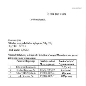  White Sugar Icumsa 45 - sweet white refined sugar icumsa 45 in bags 50 kg.on pallets and big beg.export from ukraine.documents-healthy certificatecertificate qualitypacking listand all transport documents.moq 44 - 48mt.for larger quantities - price negotiationplease contact me to send documents and negotiate