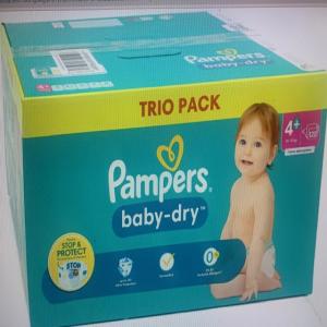  Pampers Babydry 120pcs Taille (10-15 Kg) - hygiene entretien pampers babydry 120pcs taille 4 (10-15 kg)--fr/nl/d/eng--42 paquets par palette --26.20e le paquets de 120 couches--