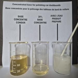  Base Pour La Briance De Tableau De Bord. - hygiene entretien produit destinée aux fabricants de produits automobiles. produit hautement concentré pour la formulation d'un polish pour tableau de bord de voiture. notre produit ne contient pas d'eau et est au100% actif. il suffit de diluer notre base concentrée avec 80% à 65% d'eau po