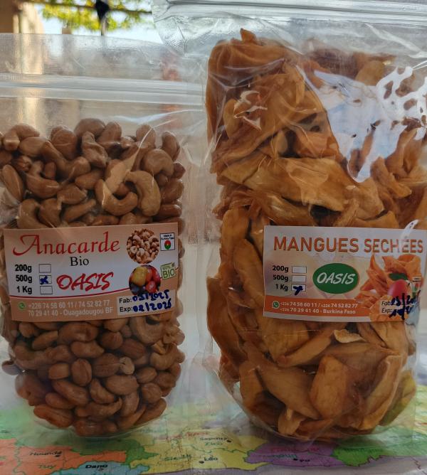  Mangues Séchées Et Noix D'acajou - fruits secs et graines grillées mangues s&eacute;ch&eacute;es et anacardes (noix d'acajou) disponible au burkina faso/ouagadougou. --livraison et exp&eacute;dition &agrave; vos frais. 