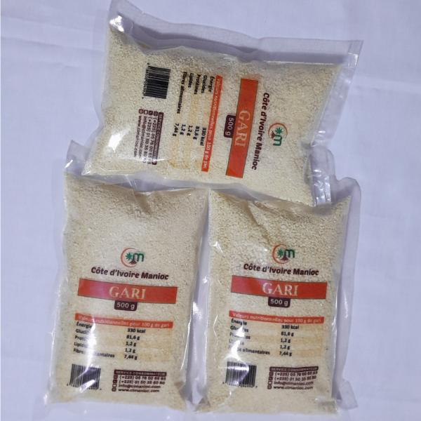  Gari (semoule De Manioc Cuite Et Séchée) - féculents nous vous présentons le meilleur gari africain. nous vous garantissons une qualité irréprochable,  une hygiène de fabrication appropriée et un goût irrésistible. notre produit est très facile à transporter. si vous etes intéress&eac
