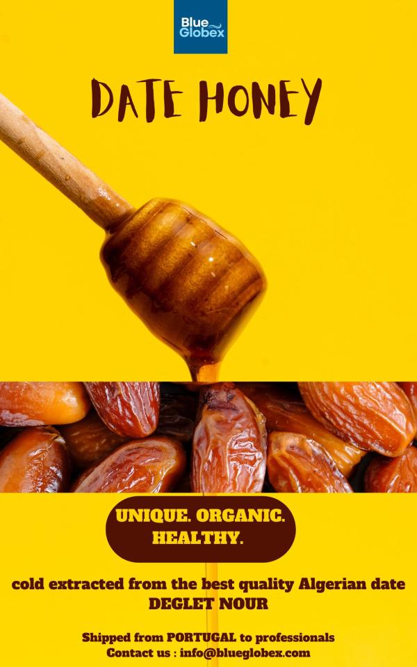  Date Honey - fruits and vegetables unique organic healthy date honey cold extracted from the best algerian dates deglet nour 100% bio with certificate shipped from portugal to professionals in bulk