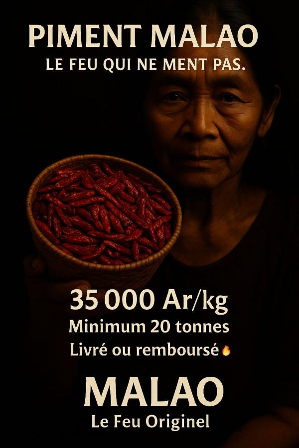  Vente Piment Oiseau Pili-pili 20 Tonnes - fruits et légumes nous produisons et exportons du piment oiseau (pili pili) de haute qualit&eacute; s&eacute;ch&eacute; naturellement et tri&eacute; &agrave; la main. production issue de nos propres champs garantie sans interm&eacute;diaire. quantit&eacute; disponible 20 tonnes (r&eacute;colte octobre 2025) 