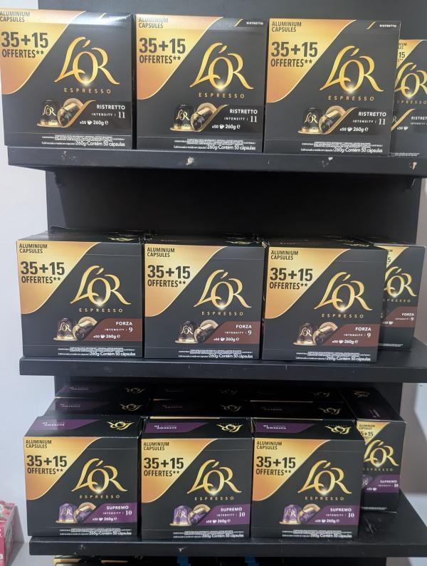  Café L'or Nespresso (×50) - café cacao thé  l'or x50 intensit&eacute; 11, 10, 09, 08, 07, 06 r&eacute;f&eacute;rence au maxi pack de 50 capsules de caf&eacute; l'or . offrant des notes riches,  complexes et &eacute;pic&eacute;es (gingembre,  cardamome) avec une cr&egrave;me onctueuse,  id&eacute;al pour un ristretto ou espresso intense,  compatible a