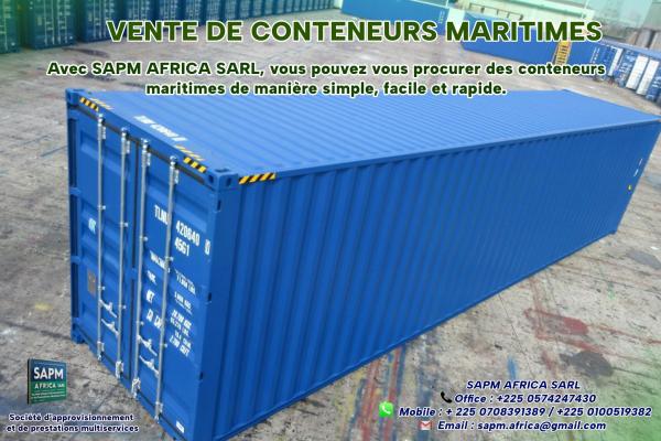  Vente De Conteneurs 20 Pieds Et 40 Pieds - equipement maritime commercialisation de conteneurs maritimes destin&eacute;s au transport au stockage et &agrave; divers usages professionnels ou particuliers. nous avons une large gamme de conteneurs standards et sp&eacute;cifiques (standards ; high cube frigorifiques ) neufs ou d’occasion conformes aux no