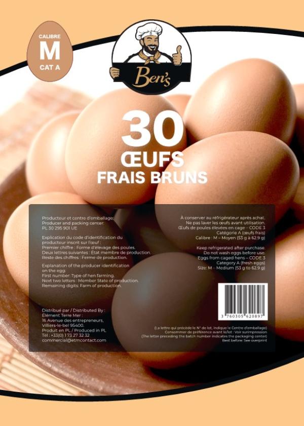  Oeufs En Plateaux Filmés M30 - viandes et oeufs  je distribue au camion complet uniquement ou &agrave; partir de 15 palettes des &oelig;ufs en cage (code 3) calibre m. origine ukraine et/ou pologne. attention les &oelig;ufs d'origine ukraine ne peuvent etre vendus en mms (leclerc auchan etc). les &oelig;ufs polonais peuvent