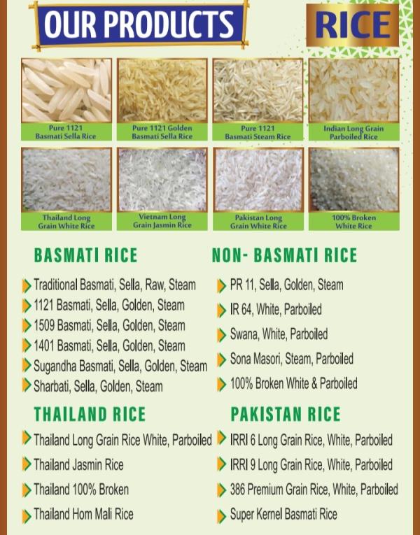 All Type Of Rice Tout Type De Riz - céréales all type of rice available / tout type de riz disponible basmatti non basmatti thailland pakistan rice worldwide delivery / livraison partout