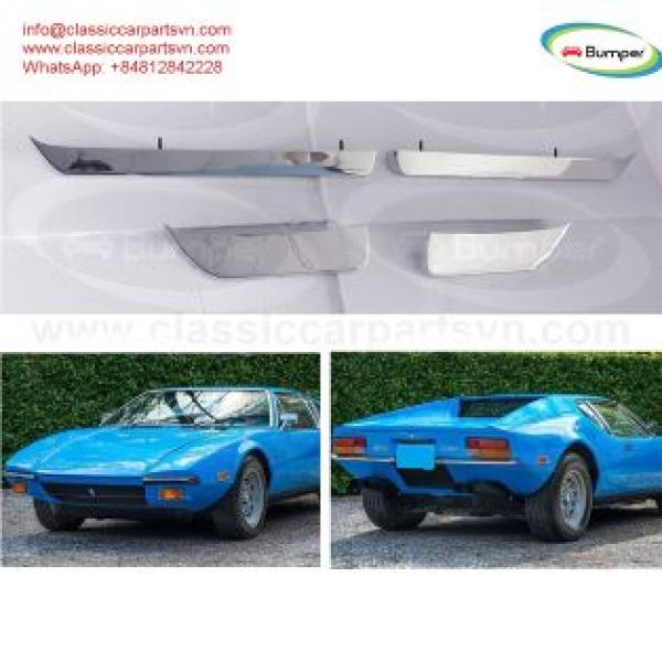  De Tomaso Pantera Bumper (1970 1991) - other de tomaso pantera bumper (1970 – 1991) a bumper set of a front bumper in 2 parts a rear bumper in 2 parts bolts and screw. de tomaso pantera (1970 – 1991) bumper with eu style but they are also to replace the black rubber bumpers according to us specifications. the product has shape and size like