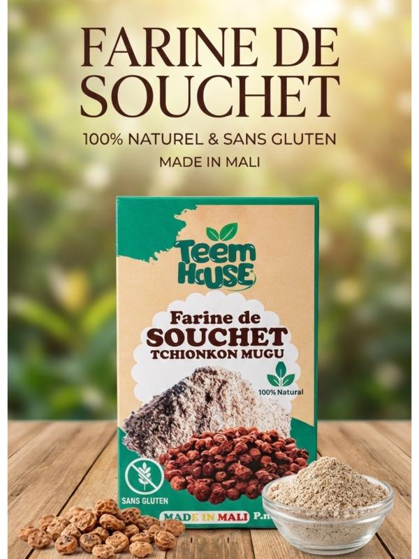 Farine De Souchet Naturelle - fruits secs et graines grillées farine issue du souchet sec moulue tr&egrave;s finement. go&ucirc;t doux et texture agr&eacute;able.cette farine de souchet est 100 % naturelle. elle est riche en fibres et en min&eacute;raux tr&egrave;s bonne pour la digestion et l &eacute;nergie. elle peut etre utilis&eacute;e en bouillie p&aci