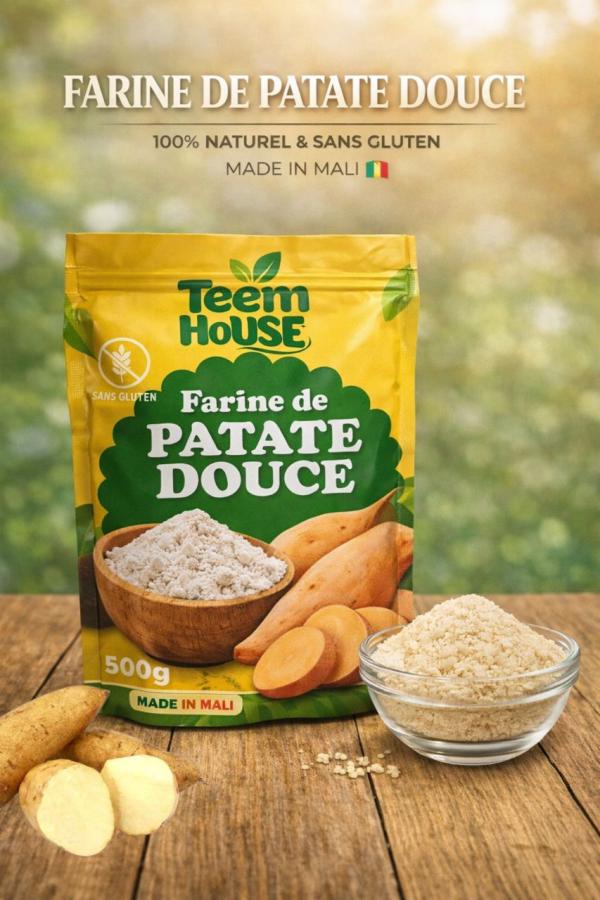  Farine De Patate Douce - fruits secs et graines grillées farine naturellement sucr&eacute;e issue de patates douces s&eacute;ch&eacute;es et moulues. id&eacute;ale pour bouillies p&acirc;tisseries et nutrition infantile.