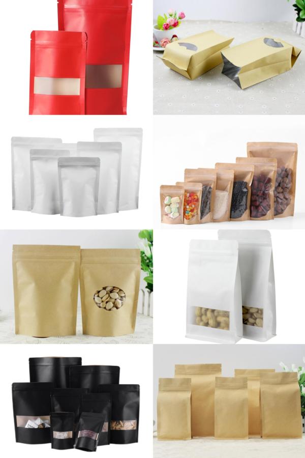  Fabricant Sachet Papier Kraft Alimentaire - conditionnement sachets en papier kraft zip &agrave; usage alimentaire plusieurs formats disponibles  doypack huit c&ocirc;t&eacute;s demi lune avec fenetre. nous proposons &eacute;galement un service d’impression personnalis&eacute;e de vos &eacute;l&eacute;ments commerciaux. adaptation sur mesure 