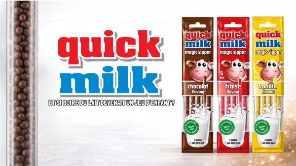  Paille Quickmilk Une Innovation Ludique - produits sucrés  nous avons le plaisir de vous pr&eacute;senter une innovation qui va dynamiser votre rayon lait quick milk. ces pailles aromatis&eacute;es transforment un simple verre de lait en une exp&eacute;rience ludique gourmande et diff&eacute;renciante aussi bien pour les enfants que pour le