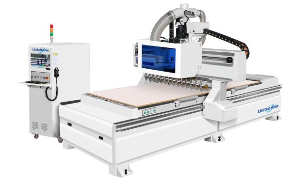  Woodworking Machines - machinery equipment united asia 2409l atc cnc router the 2409l cnc router is a heavy duty high speed flat bed nesting machine designed for nested based manufacturing of panel furniture cabinets and doors. it features automatic tool changing a multi zoned vacuum table and production speeds of up to 100 m/min. if yo