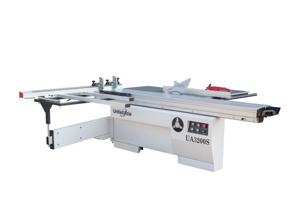  Sliding Table Saw - machinery equipment model	ua3200s dimension of sliding table saw	3200x375mm gross cut capacity	3200mm width of cut between saw blade and ripe fence	1250mm diameter of main saw blade	φ300mm(250 300) height of cut 300mm	φ70mm speed of main saw blade	6000rpm tilling saw blade	45 90 degree main motor 	5.5kw(7.5hp) 