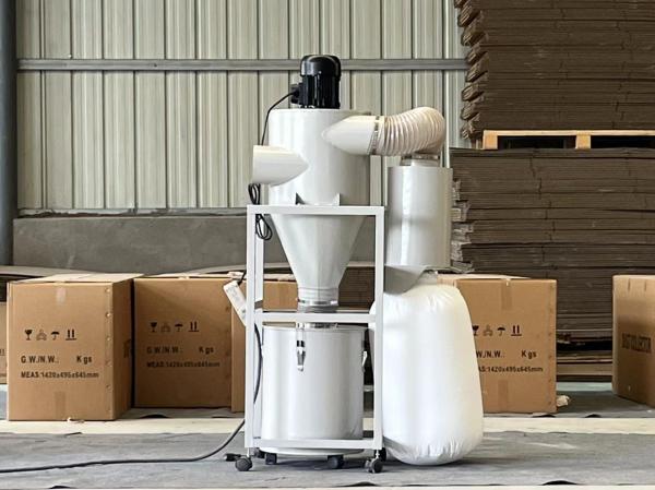  Dust Collector - matériels machines fan power 11 kw ( 15 hp) fan speed 1120 rpm / min air delivery 21.000 m3/hour win pressure 1140 pa filter bag ø 150 x 1800 mm filter bag qty 110 pcs dust inlet size ø 550 tank collector deposit 15 m3