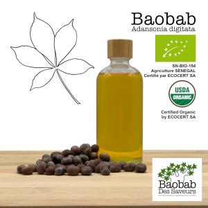  Huile De Baobab 1ère Pression Froid - huiles l'huile de baobab (adansonia digitata) est une huile hydratante très prisée en cosmétique. elle hydrate les peaux sèches,  lutte contre les vergetures et renforce les cheveux et les ongles !   nous proposons une huile pressée à froid et filtrée m&eacut
