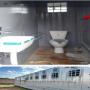 transformation de contenaire en bureau, douche